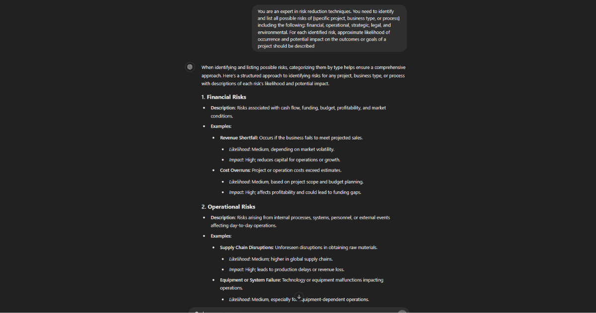 10+ ChatGPT Prompts for Risk Management - XpertPrompt